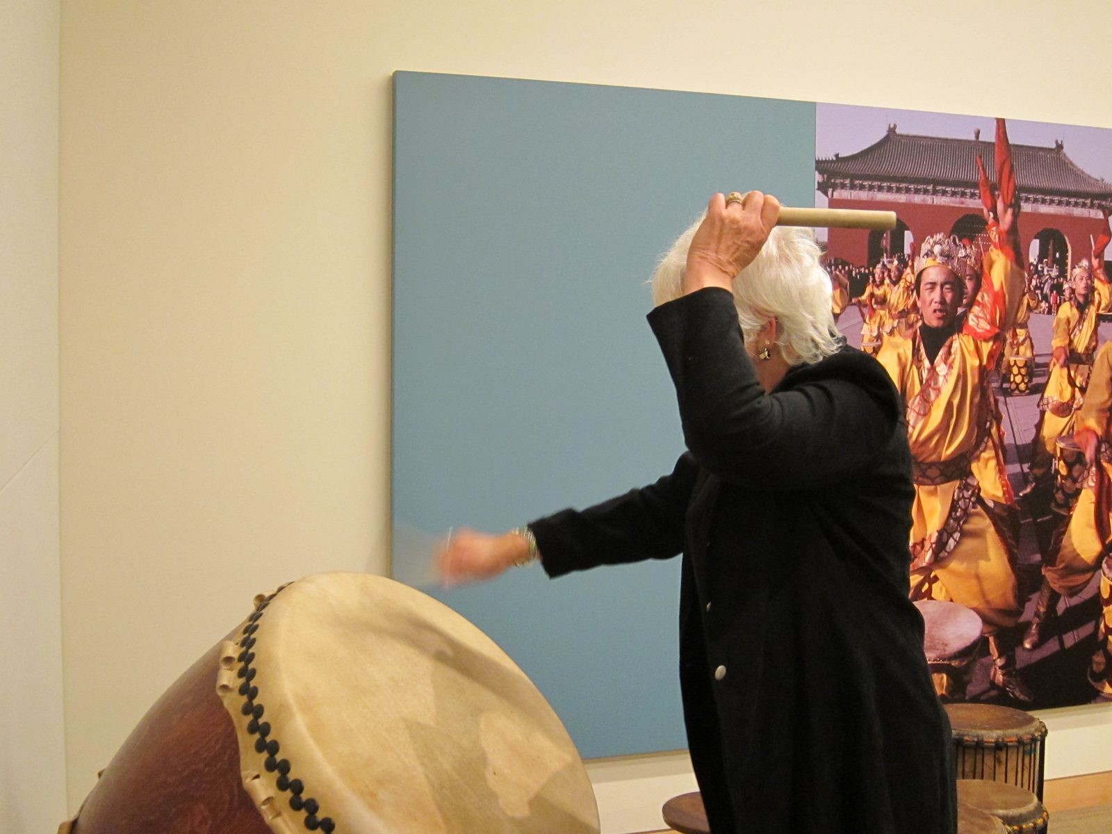 The most fun part of the museum ... the Experience Room.  Bang away on a tokai drum.